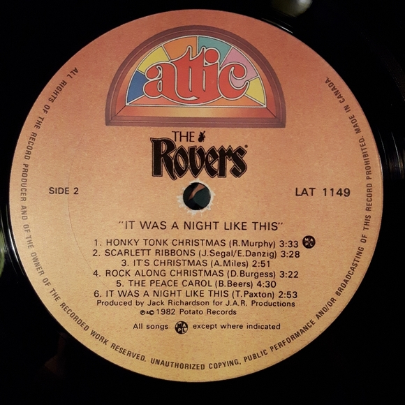The Rovers - It Was A Night Like This - Vinyl LP Record - Picture 4 of 4